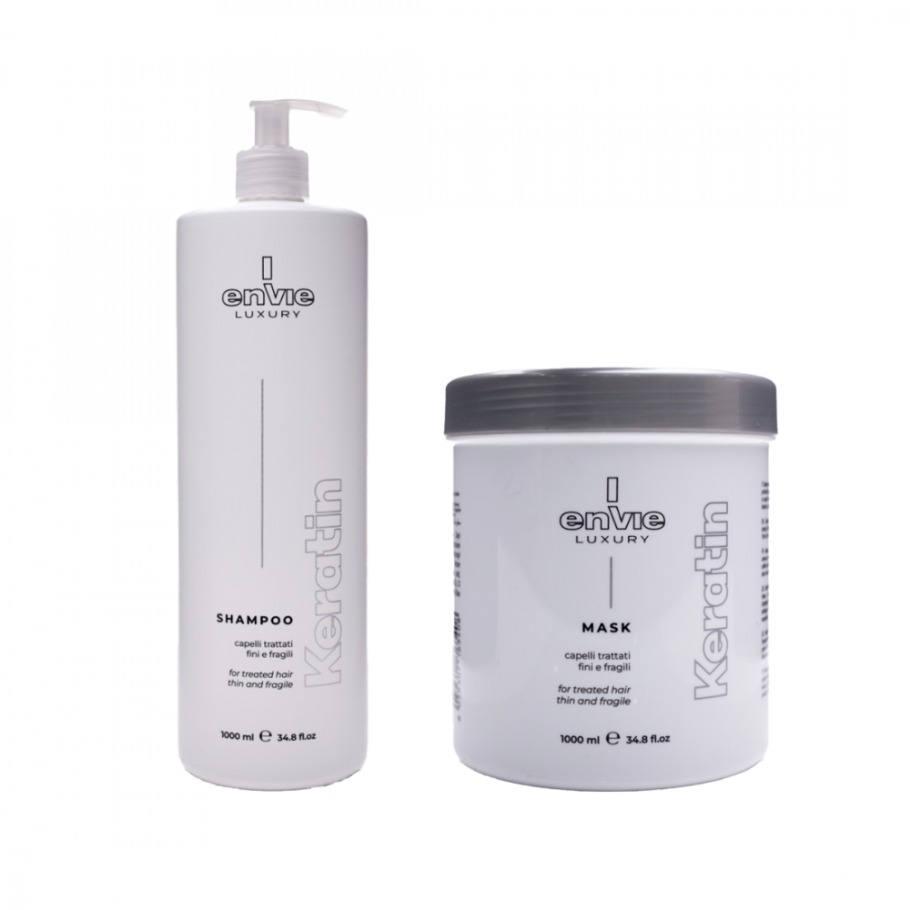 Набір для відновлення пошкодженого волосся Envie Luxury Keratin 2x1000ml