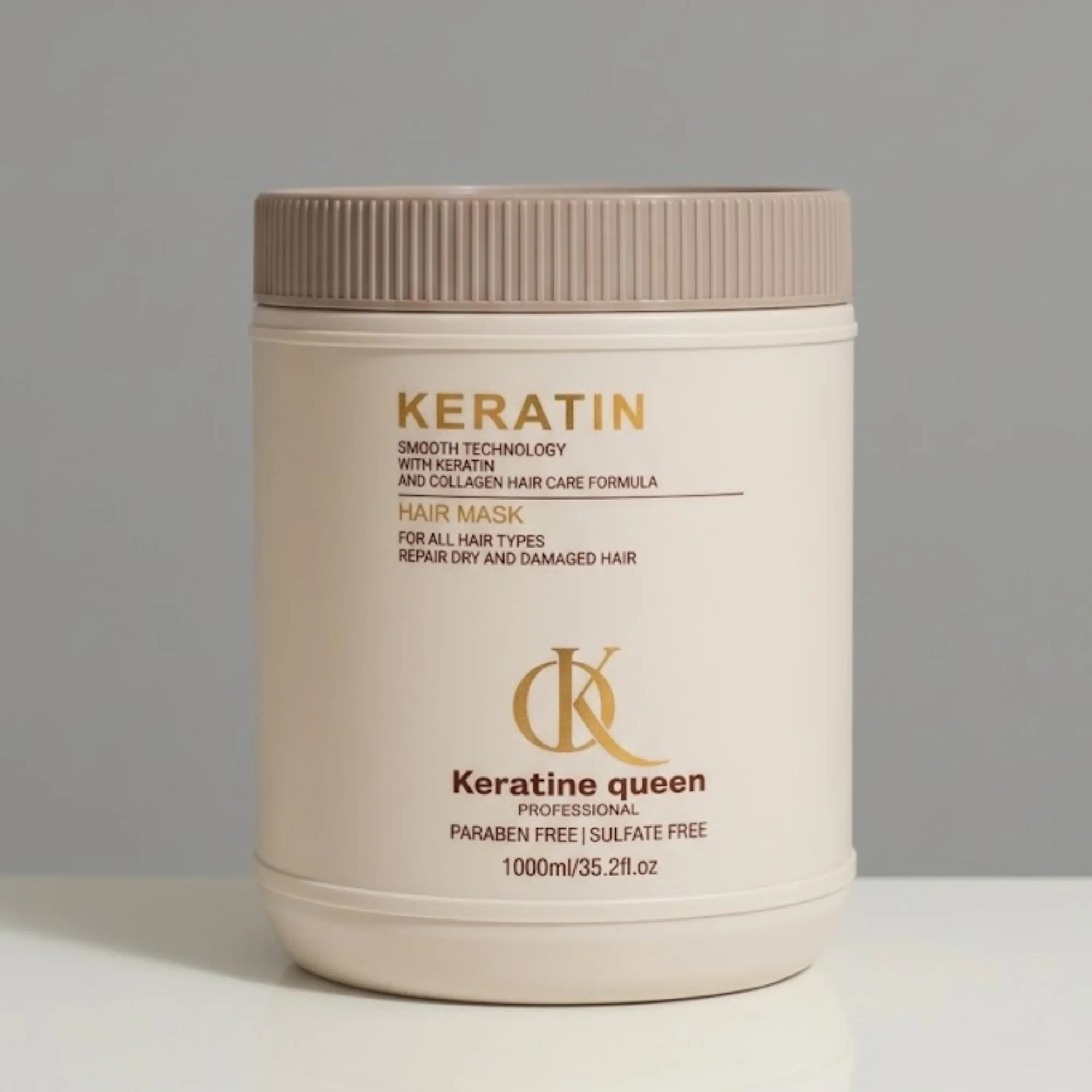 Маска відновлююча для сухого волосся Keratine Queen Keratin smooth technology, 1000 мл