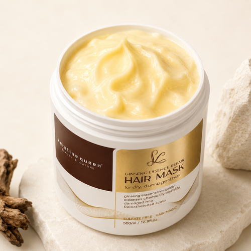 Маска для інтенсивної реконструкції пористого волосся Keratine Queen ginseng essence repair, 500 мл