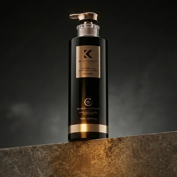 Шампунь проти випадіння волосся з колагеном Keratine Queen Anti-Hair loss, 750 мл