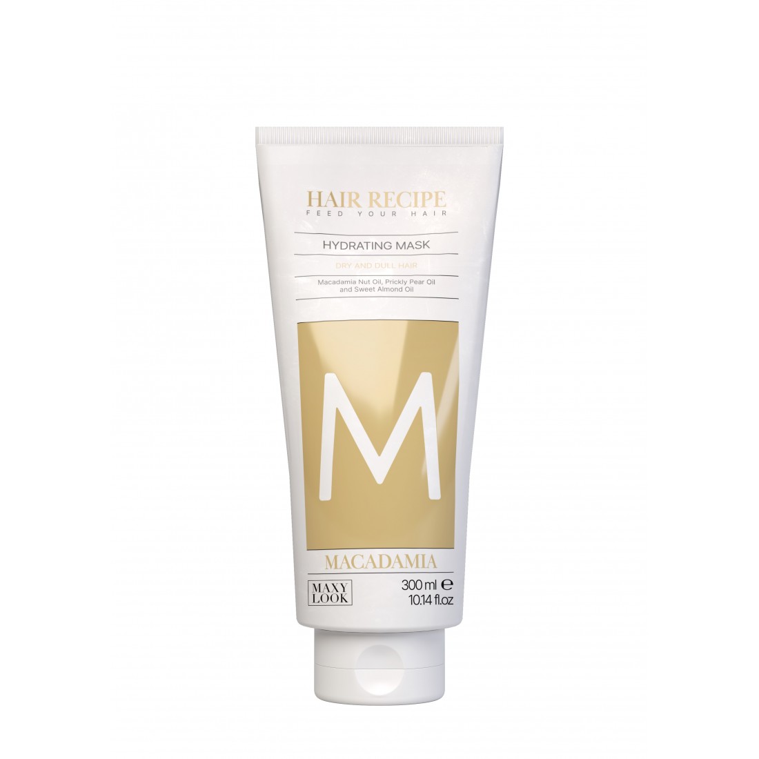 Зволожуюча маска для сухого, тьмяного волосся Maxy Look Macadamia 300 ml
