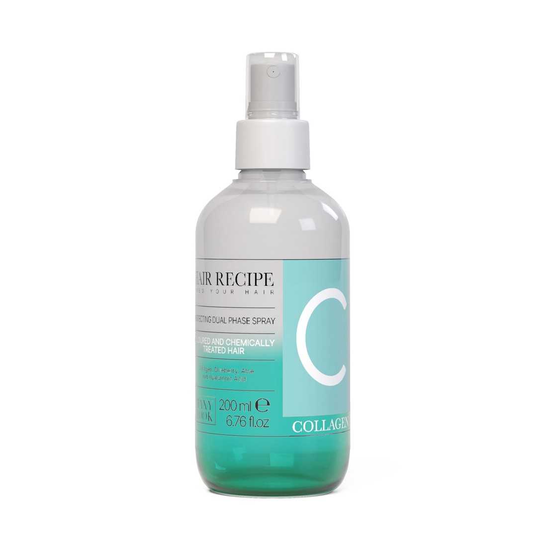 Двофазний незмивний спрей для хімічно обробленого волосся Maxy Look Collagen 200 ml
